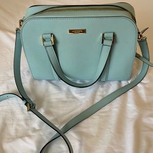 Authentic Kate Spade baby blue mid sized satchel